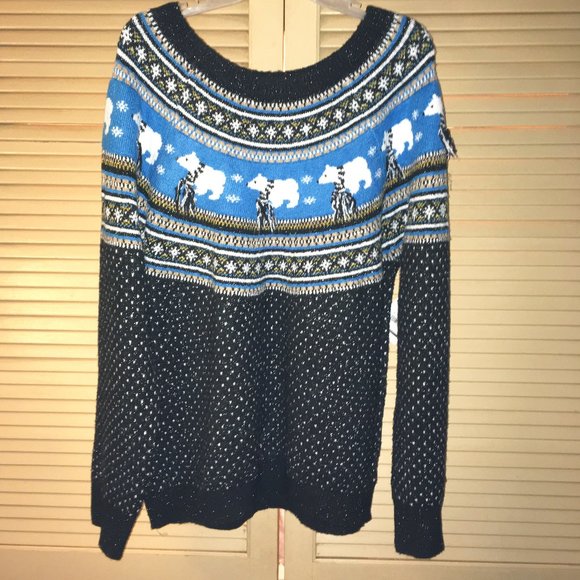 NWT Polar Bear Christmas Sweater 1X - Picture 2 of 12